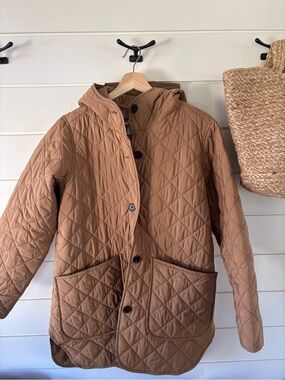 Old Navy Quilted Lightweight Liner Jacket, Camel/Tan, M